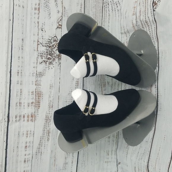 Black 2 Strap Cato Heels - Picture 2 of 9